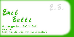 emil belli business card